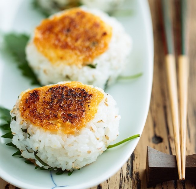 Miso Glazed Grilled Rice Balls japanese recipes