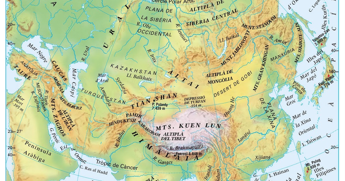1_2.RELIEVE MAPA FÍSICO ASIA 1_2.RELIEVE MAPA FÍSICO ASIA