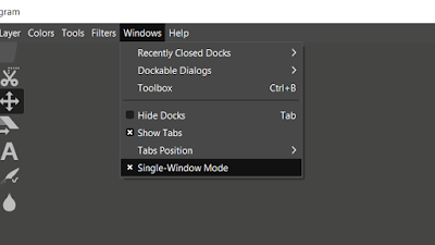 Interface of GIMP