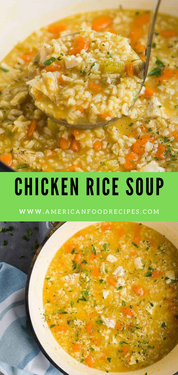 CHICKEN RICE SOUP - Recipe By Mom