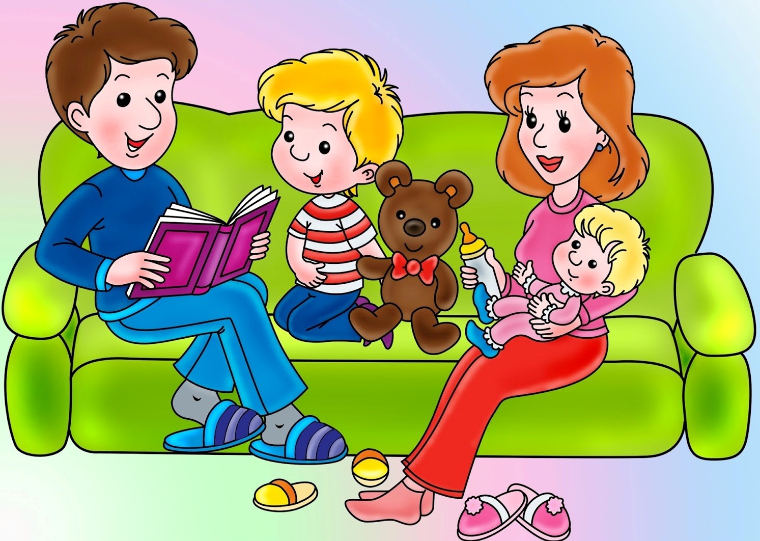 Картинки детей и родителей для оформления презентации