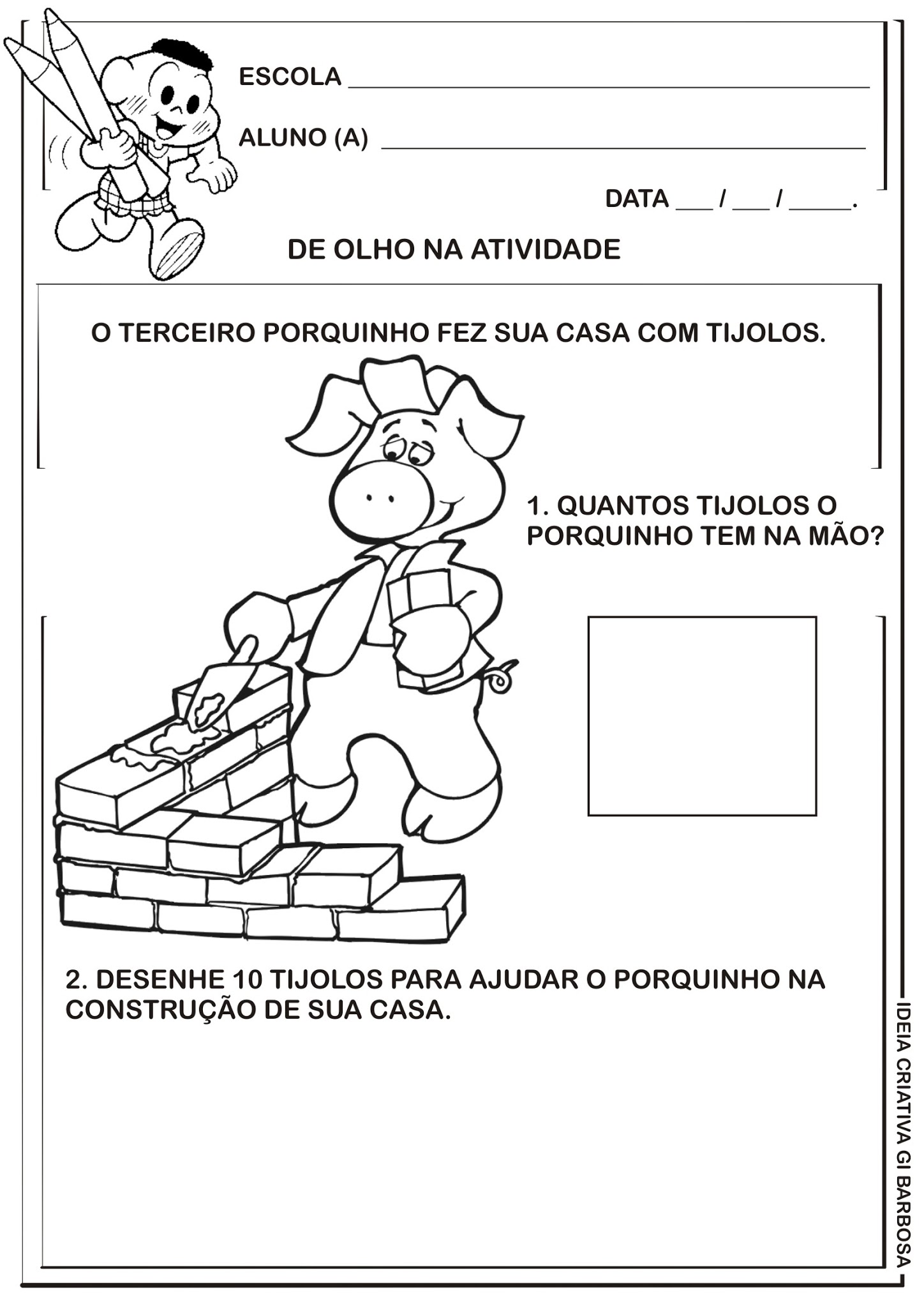 Atividades Dos Tres Porquinhos Para Educação Infantil EDUCA