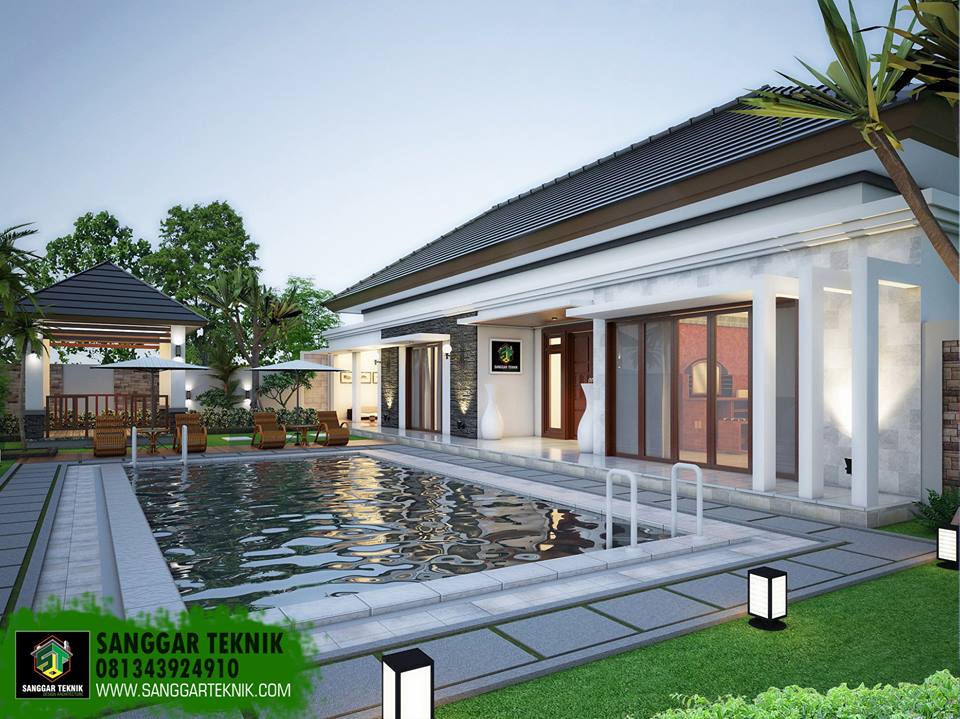 Desain Rumah Bali - 57 Gambar Desain Rumah Bali Modern Paling Mudah ...