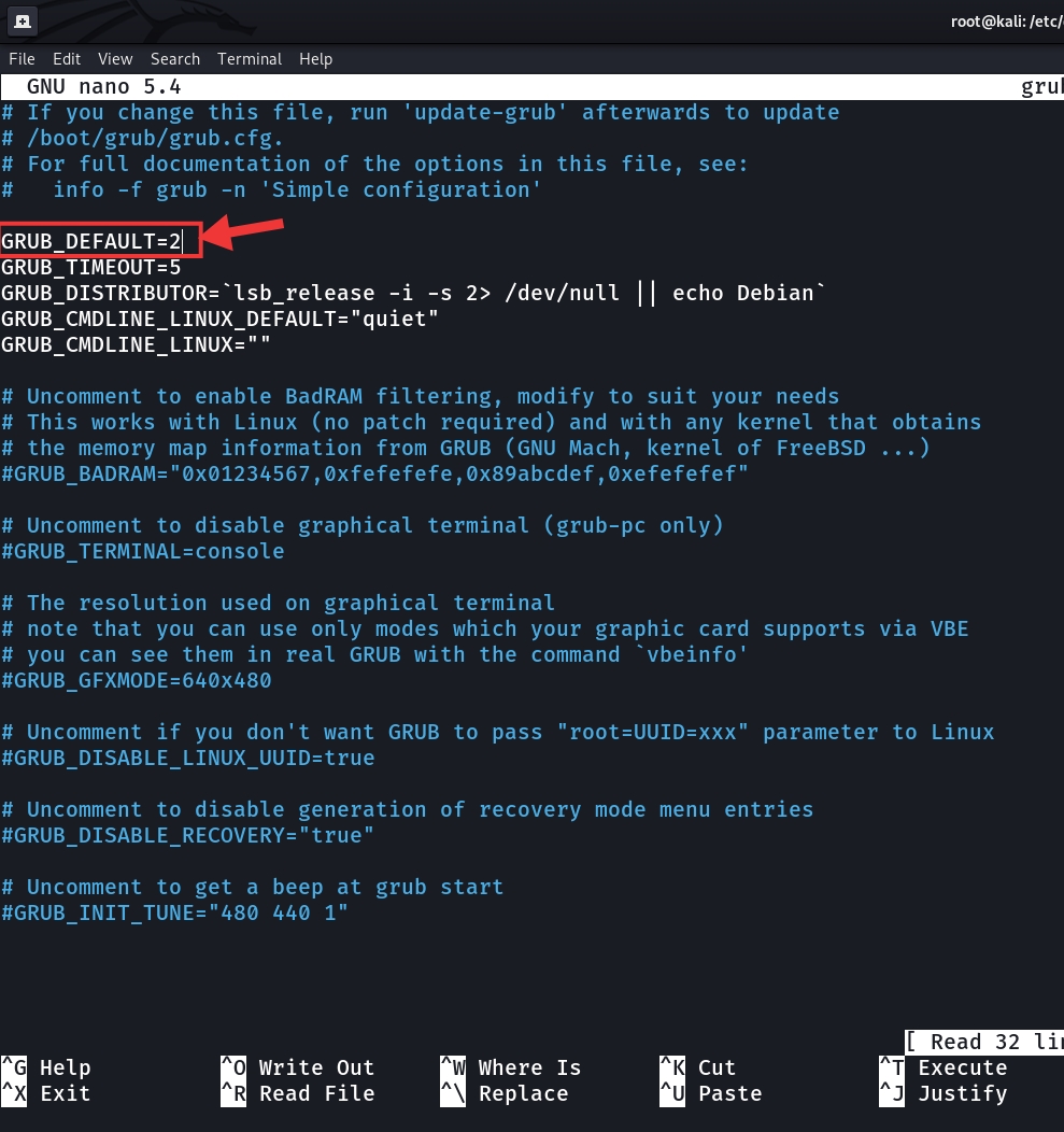 Update Grub Boot Loader using Kali Linux 2021.1 in dual boot mode and