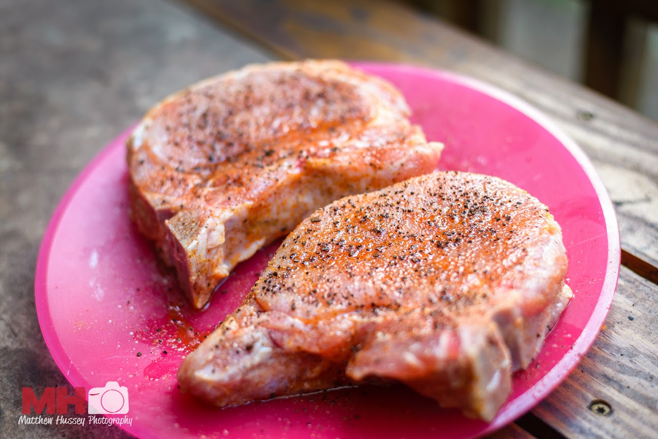 Center Cut BoneIn Pork Chop with Balsamic, Honey glaze/sauce The