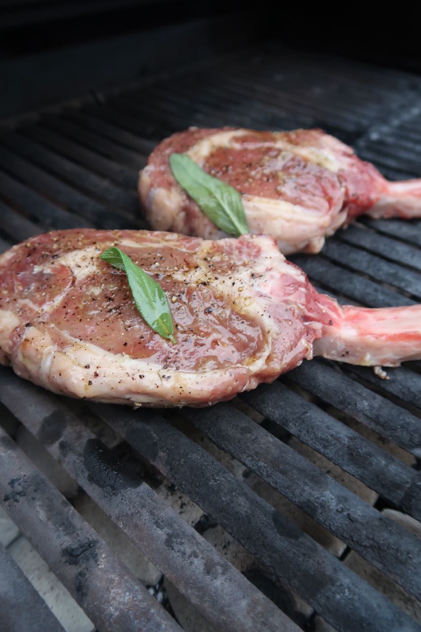 Scrumpdillyicious TuscanStyle BoneIn Tomahawk Veal Chops
