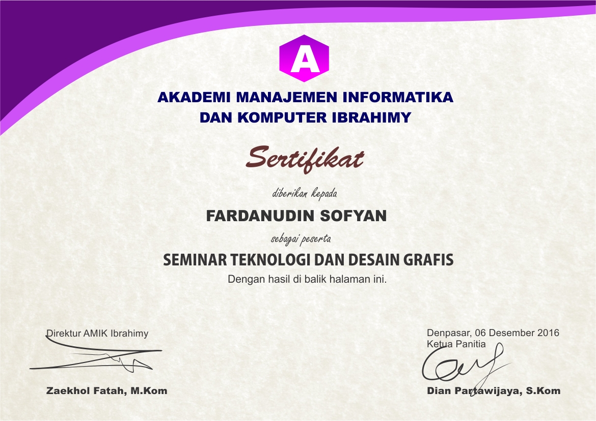 Contoh Desain Sertifikat Kosong Part 2 - iparta.org