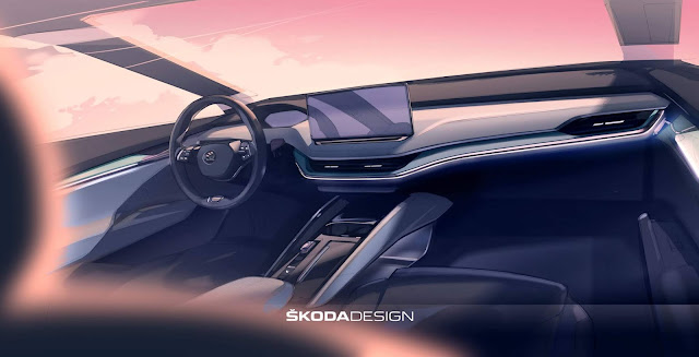Skoda Enyaq iV: SUV intermediário elétrico revela interior
