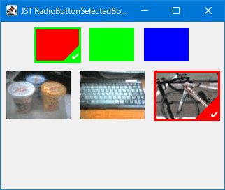 Java Swing Tips: Use thumbnail as default Icon for JRadioButton