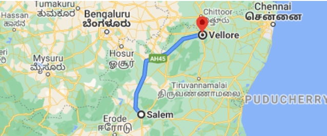 Salem to Vellore taxi