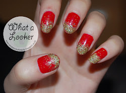 december nail challenge glitter gradient sparkles