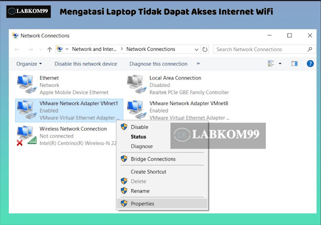Mengatasi Laptop Tidak Dapat Akses Internet Wifi Matikan Jaringan Virtual