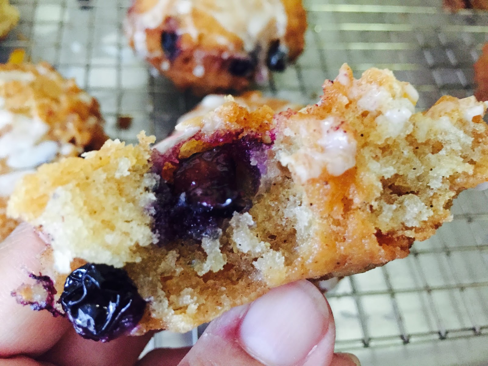 Live... Bake... Love... Blueberry Peach Cobbler Donuts/Fritters