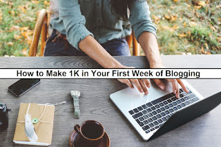 How to Make 1K in Your First Week of Blogging