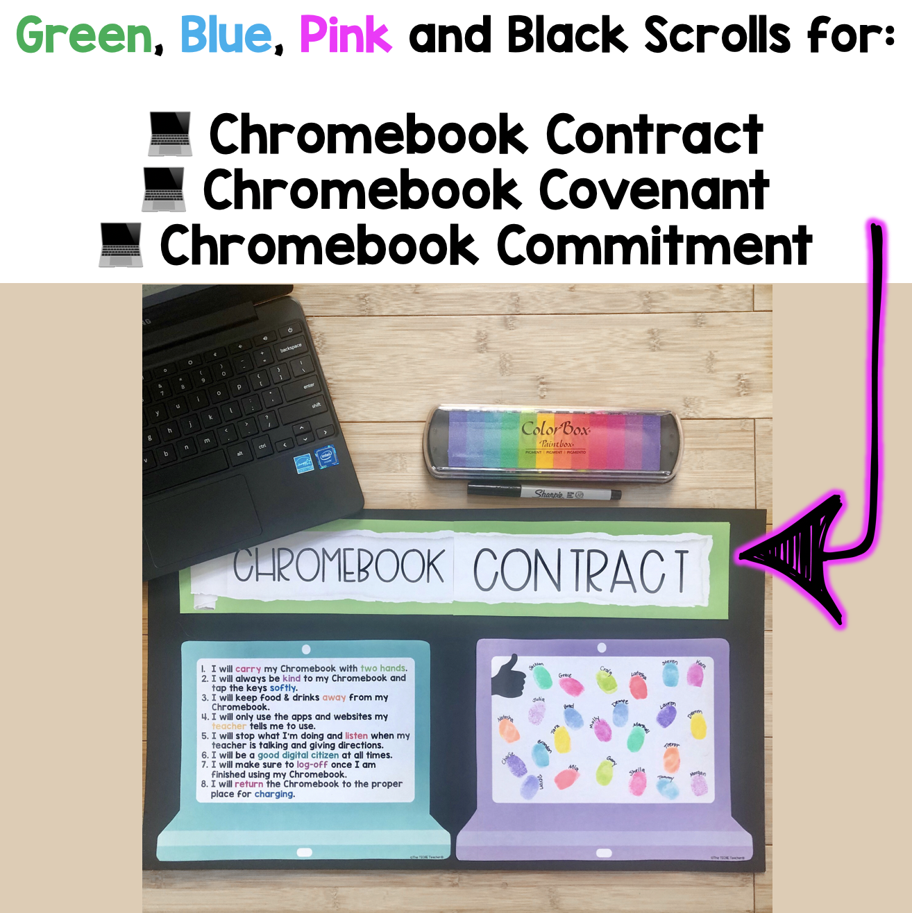 Chromebook Contract Poster The Techie Teacher®