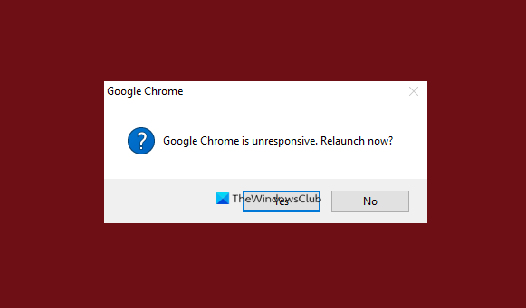 Google Chrome не отвечает