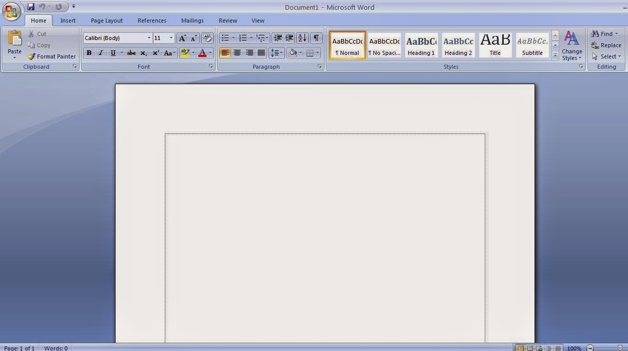 Cara Menampilkan Garis Tepi Pada Ms. Word 2007 | Gividia