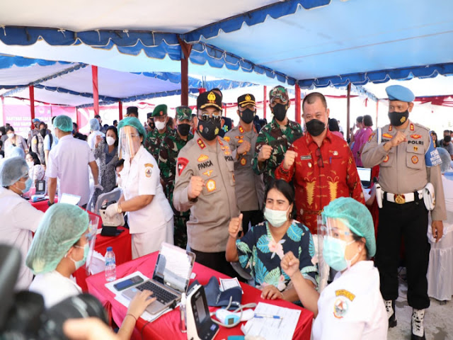 Kapolda Tinjau Akselerasi Vaksinasi di Kabupaten Nias