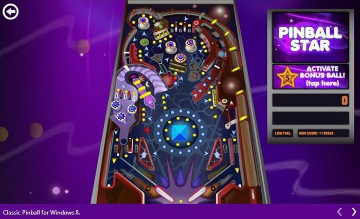 Clásico juego 3D Pinball Star para Windows 10