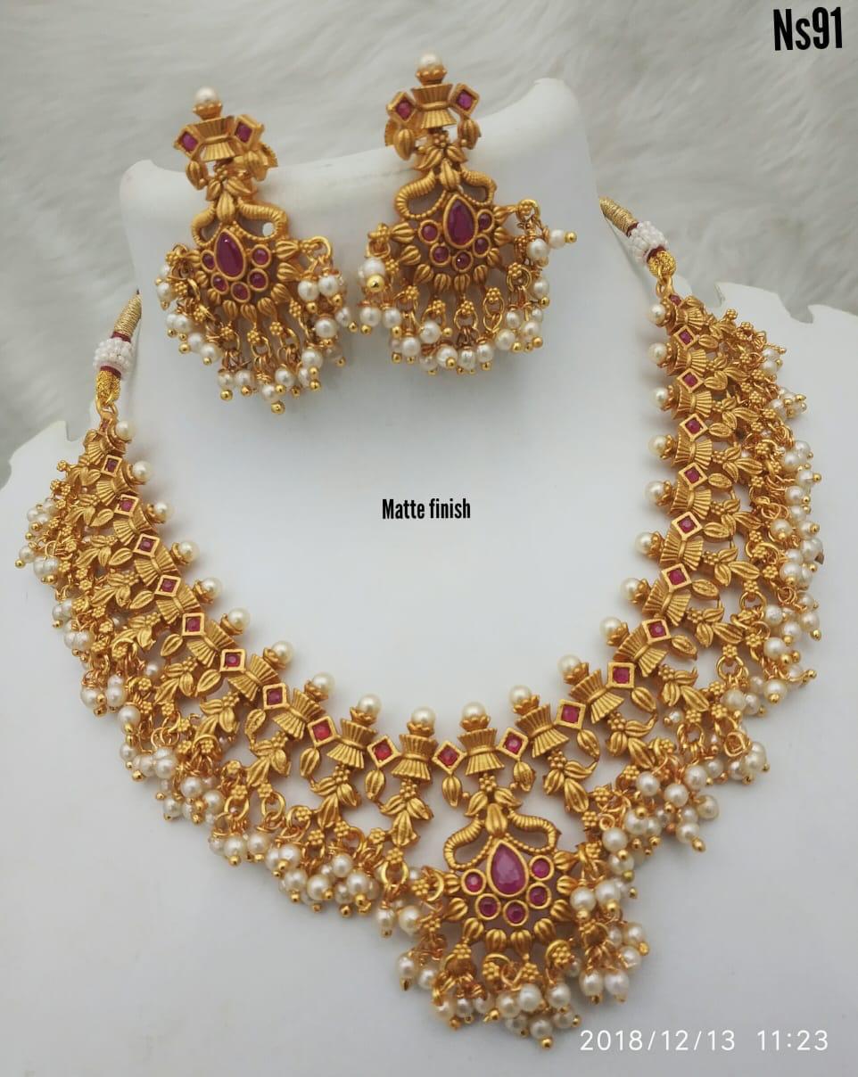 Matte Finish Gutta Pusalu Online - Indian Jewelry Designs