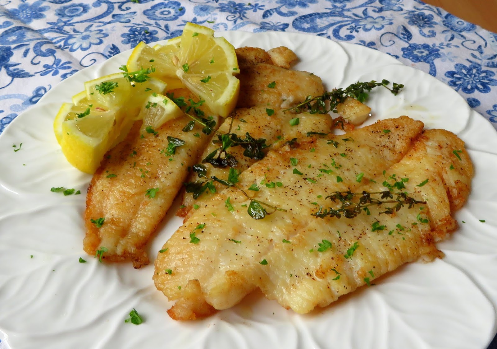 The English Kitchen Sole Fillets with Lemon & Thyme