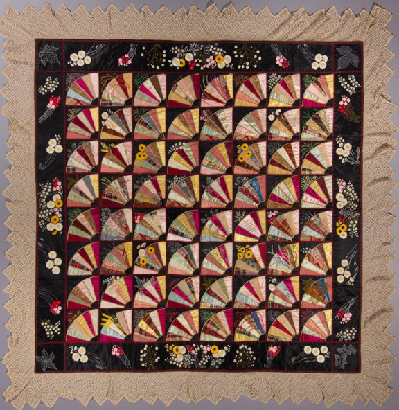 Civil War Quilts Libby Prison on a Silk Quilt
