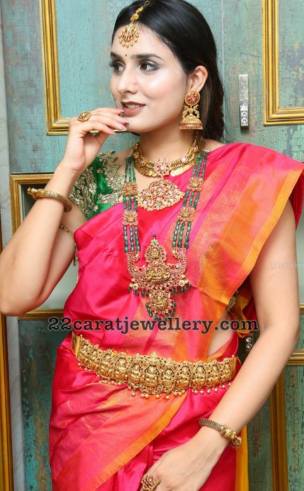 Nikitha in Rani Haram Nakshi Vaddanam - Jewellery Designs
