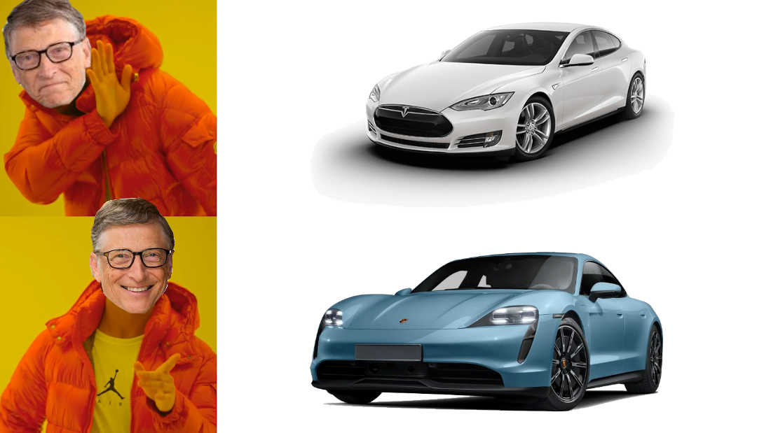 Bill Gates Porsche Tesla