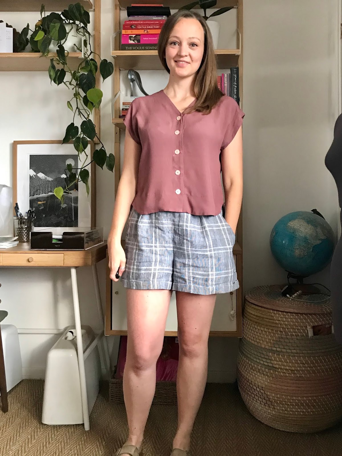 Diary of a Chain Stitcher Vintage Rose Rayon Kalle Shirt Hack