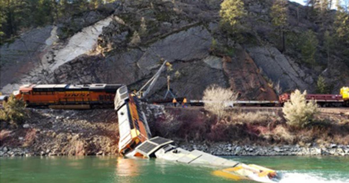 Just A Car Guy New Years Day derailment in Idaho due to rockslide