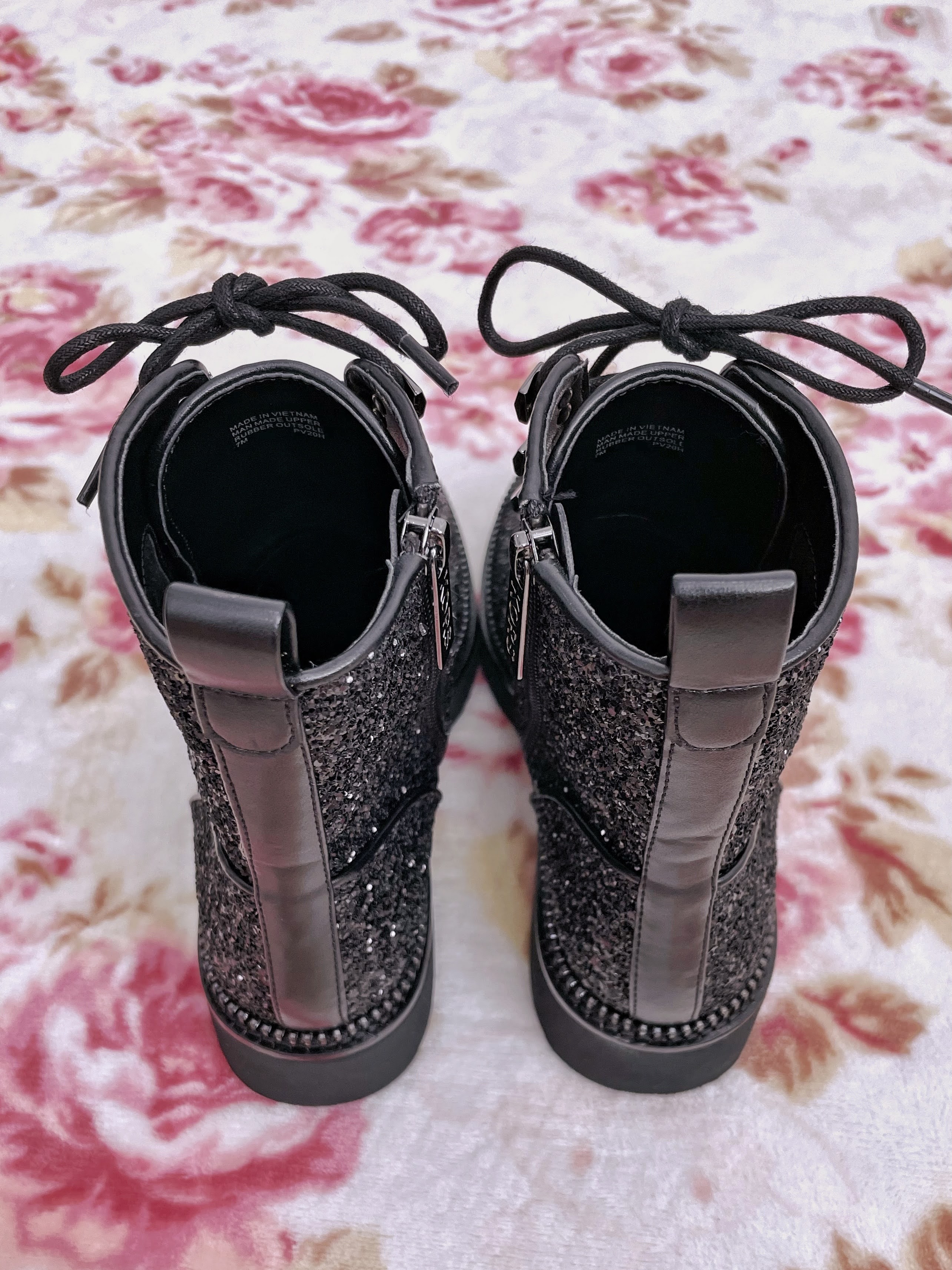 Emiiichan Blog ☆ : Michael Kors Haskell glitter combat boots vs Bensen cut  out combat boots