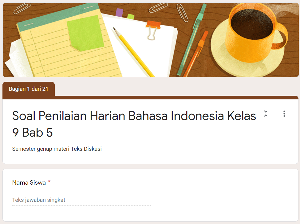 Kumpulan Soal Bahasa Indonesia Kelas 9 Semester Genap Teks Diskusi