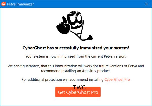 Inmunizador CyberGhost