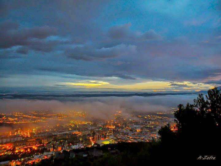 Amanece Jaén en Abril, desde Castillo de Santa Catalina