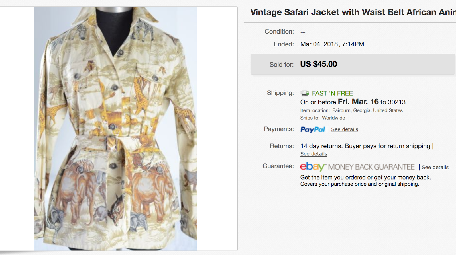 vintage safari jacket