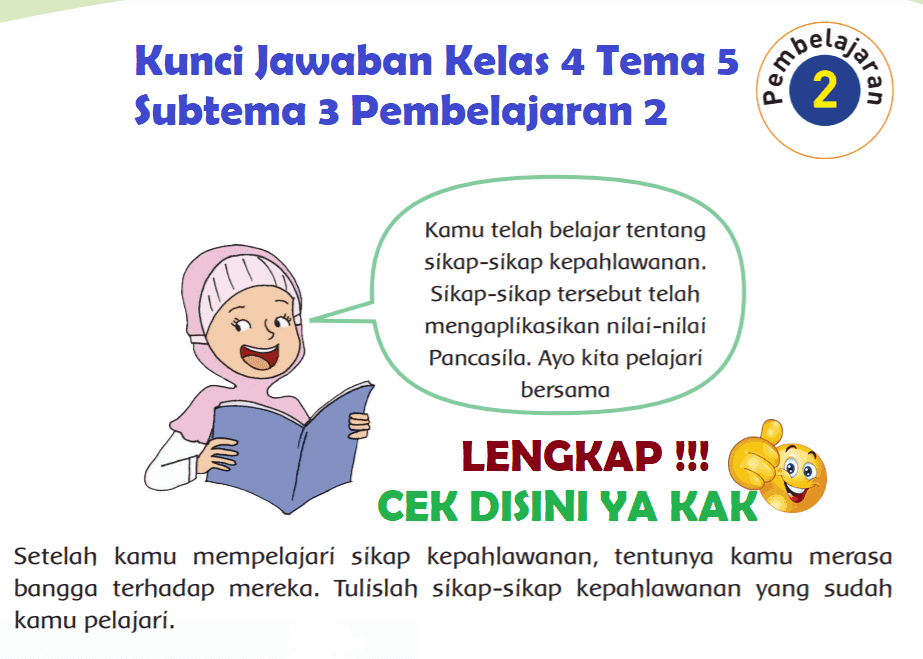 Lengkap Kunci Jawaban Kelas 4 Tema 5 Subtema 3 Pembelajaran 2 Kunci Jawaban Tematik Lengkap Terbaru Simplenews