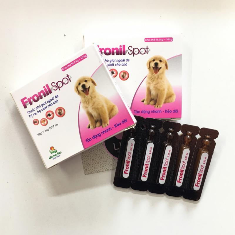 1 tuýp ống Nhỏ Gáy Fronil Spot Diệt Ve Rận Cho Chó Mèo