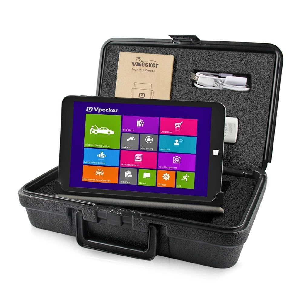 Original Auto Scanner Scaner Vpecker V11.1 Full system OBD2 WIFI Easydiag 8 inch Win10 Tablet