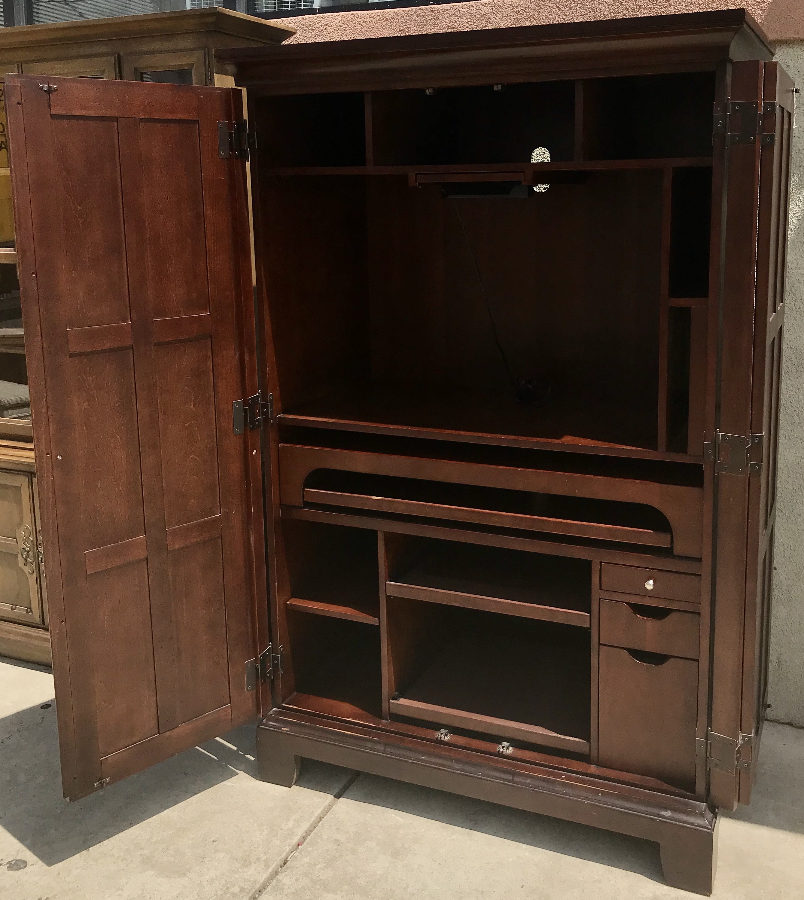 Uhuru Furniture & Collectibles REDUCED 472612 Mahogany Desk Armoire