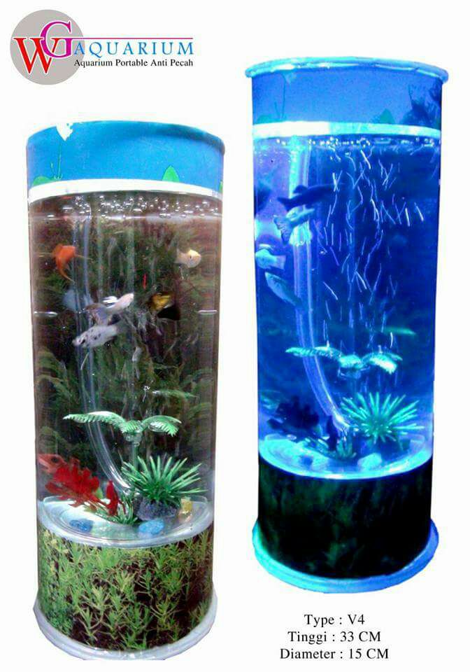 Supplier Aquarium Mini Portable Vertikal Makin Stylish Dengan