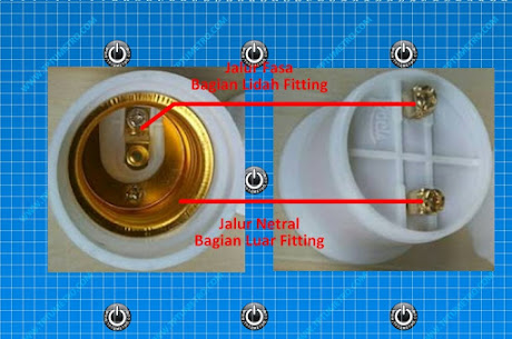 Jalur Fasa dan Netral Fitting Lampu