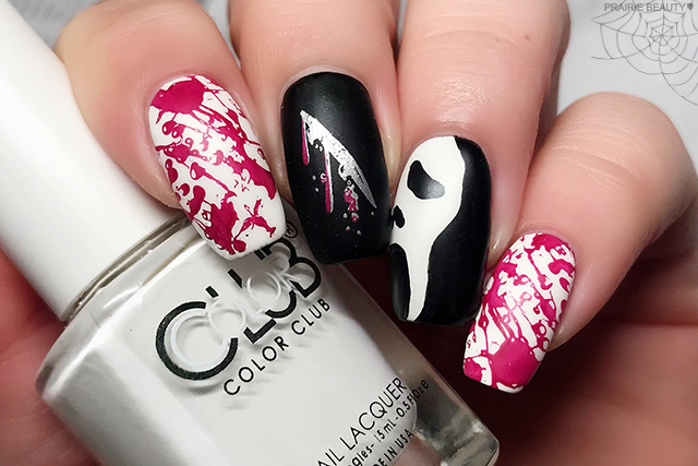 Prairie Beauty 12 Nails Of Halloween Blood Spattered Scream Nail Art