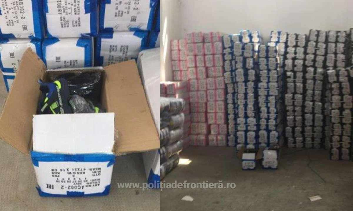 Aproximativ 67.000 de bunuri, susceptibile a fi contrafăcute, confiscate de polițiștii de frontieră din P.T.F. Calafat