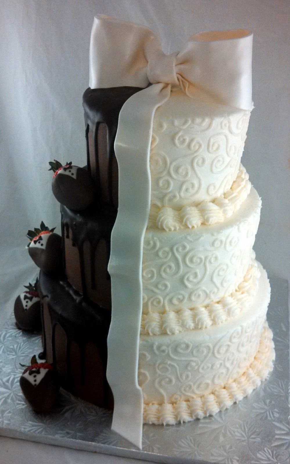 Sugar & Spice Sweets Half and Half Wedding Cake