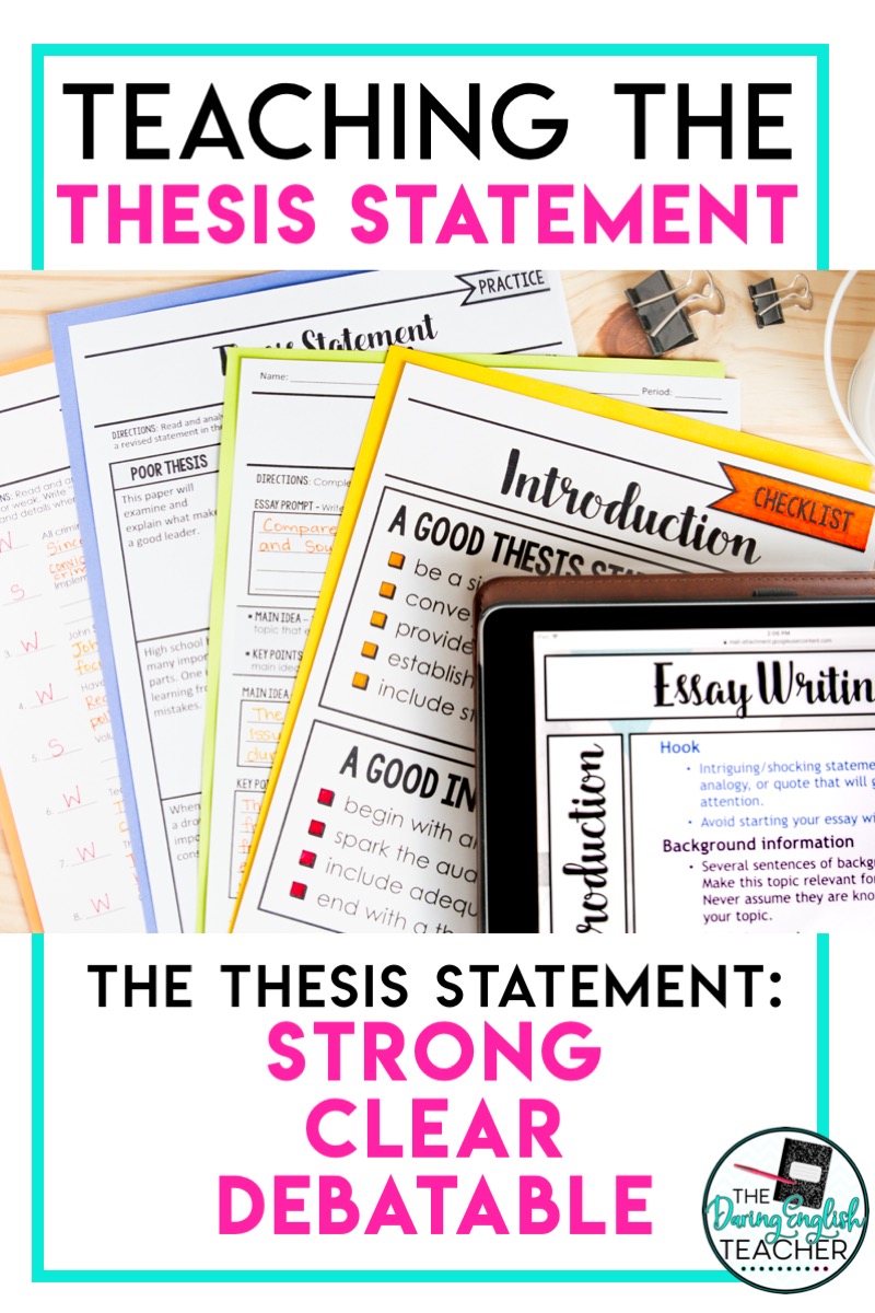 Teaching thesis statements activities picture