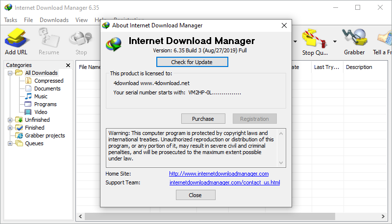 Internet Download Manager v6.35 build 3 Full version