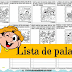 Atividades de alfabetização - lista de palavras - Turma da Mônica
