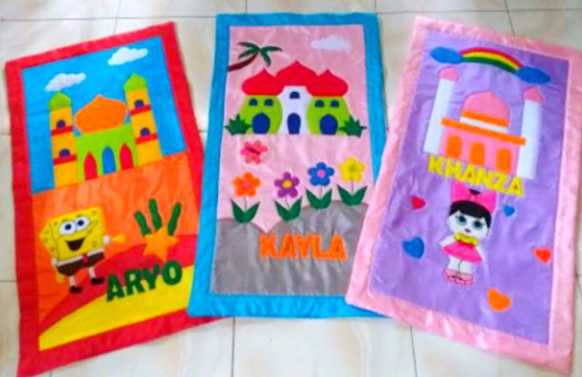 Cara Membuat Sajadah Anak Karakter Shalys Chan