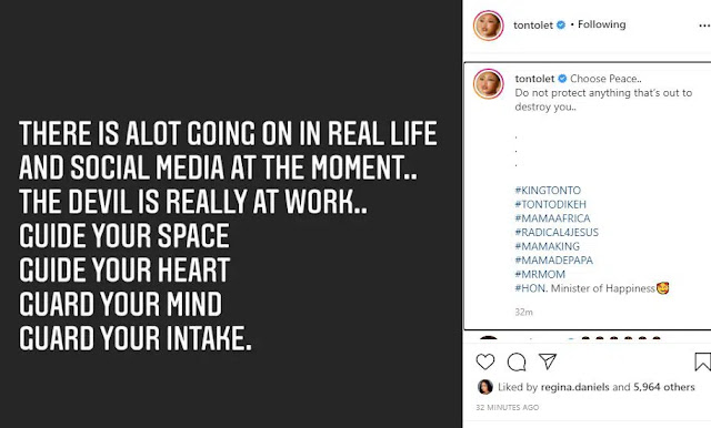 A lot is going on- Actress Tonto Dikeh cries out hours after she blocked her politician boyfriend, Prince Kpokpogri