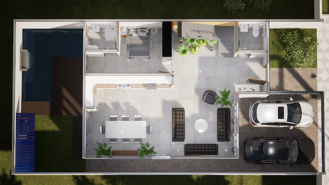 PLANO DE CASA DE 10 X 20 METROS - ArchTECH